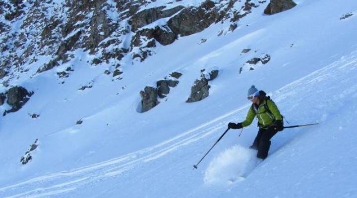 ski hors pistes Sainte Foy - face Nord de Folitte