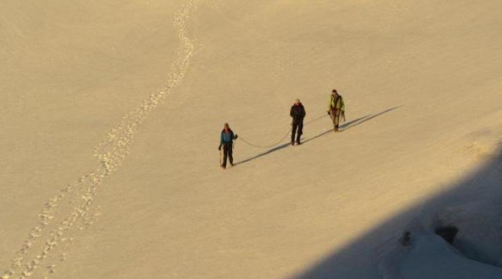 Arrivée au col du Plan - Alpinisme guides des Arcs
