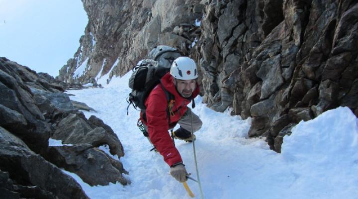 Le haut du couloir - Aiguille des Glaciers