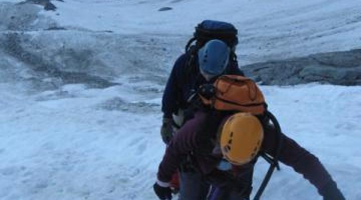 En montant le glacier de la Vuzelle