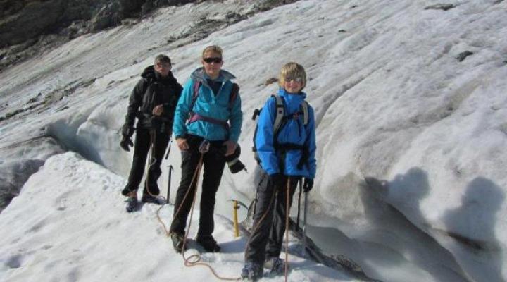 Alpinisme - 1er pas sur le glacier du Tondu