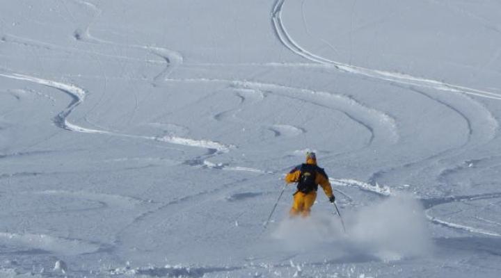 Hors piste au dessus de Vallandry - Les Arcs