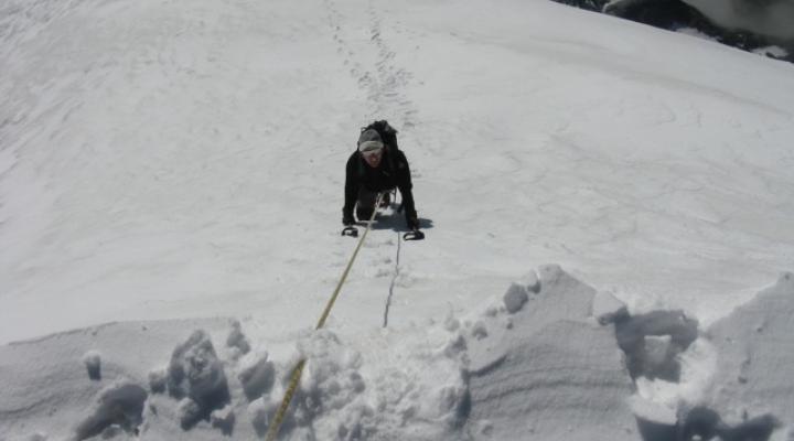 En arrivant au sommet du dôme de la Sache