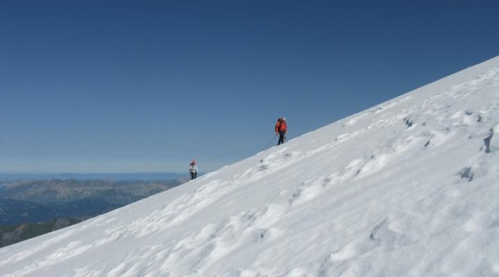 arrivée au dôme de Glaciers