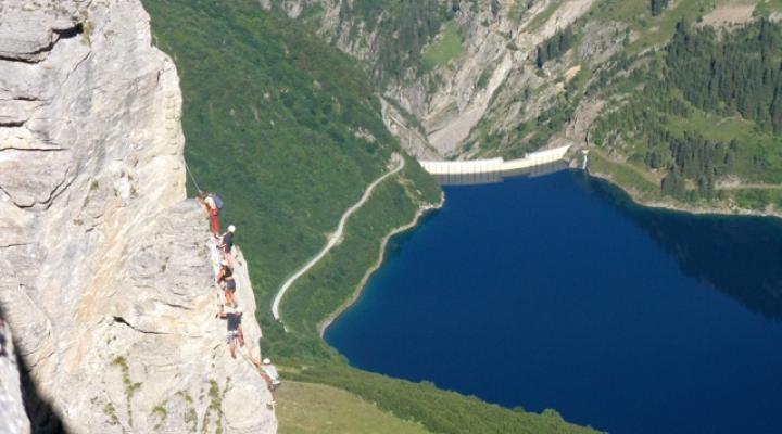 via ferrata rocher du vent guide des arcs