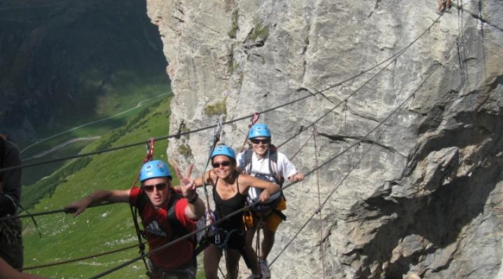 via ferrata rocher du vent guide des arc