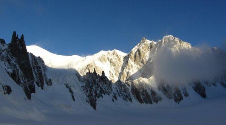 le Mont Blanc depuis le glacier du géant