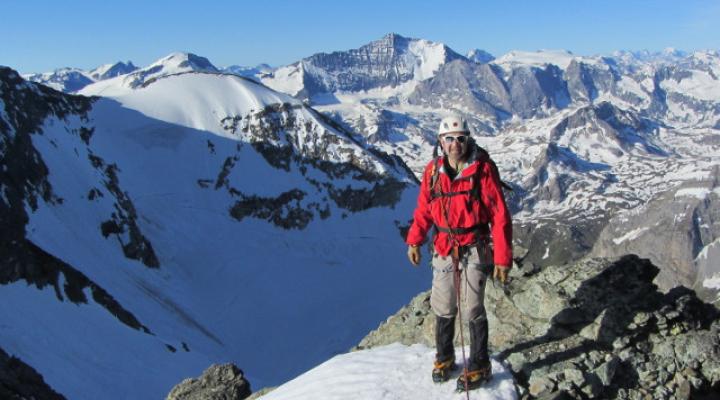 Départ de l'arête Sud du Mont Pourri. La Grande Casse en second plan.