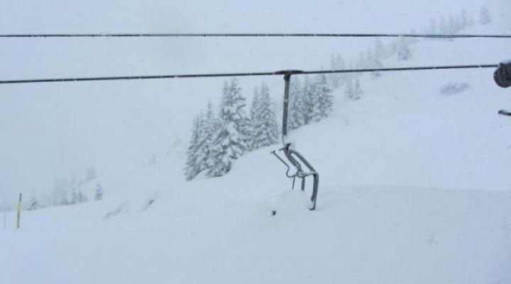 sommet de la piste des Ecudets la Rosière le 7 décembre 2012