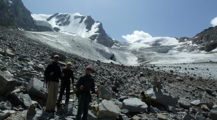 En quittant le glacier.