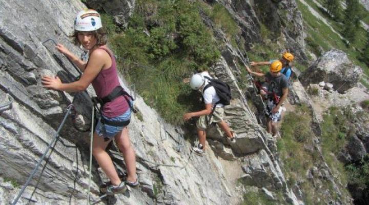 Départ de la via ferrata des Plat de la Daille - Val d'Isère