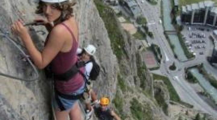 Via ferrata de Val d'Isère - partie haute des Plates de la Daille