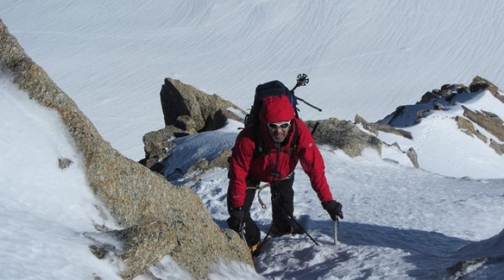 Alpinisme goulotte Chèré au Mont Blanc du Tacul