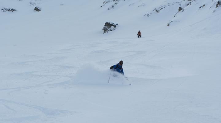 ski hors piste Bellecote - La Plagne