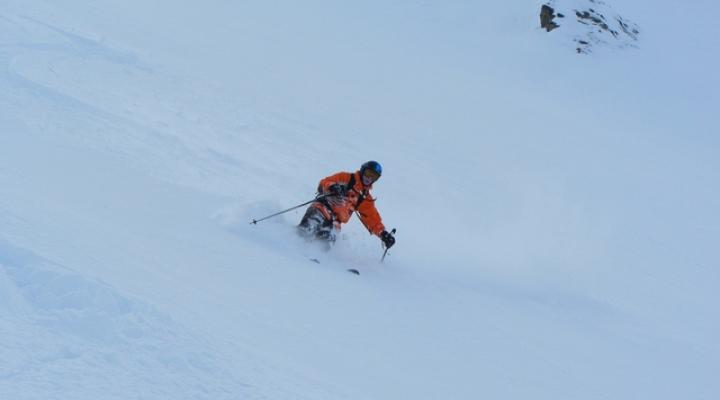 ski hors piste face nord de Bellecote La Plagne - Vanoise