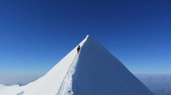 Castor 4228m arête final - guides des Arcs