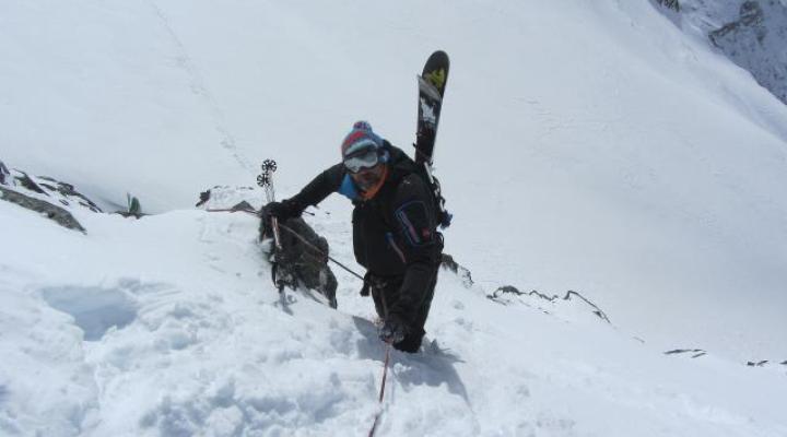 Passage du col des Roches vers le glacier du Geay - Vanoise