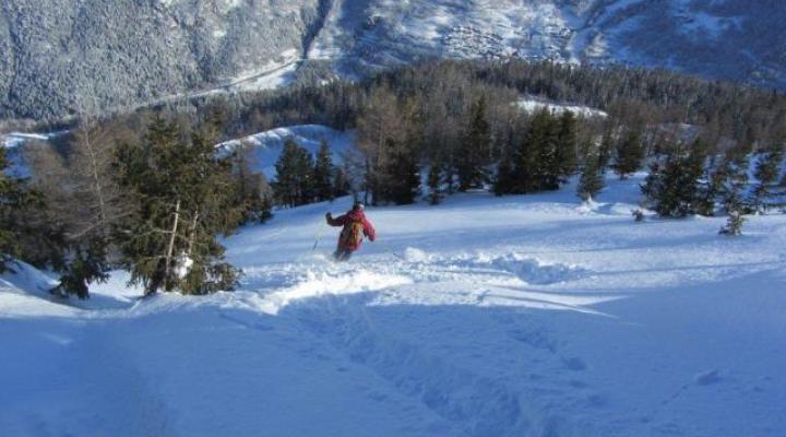ski hors piste secteur Villaroger les Arcs