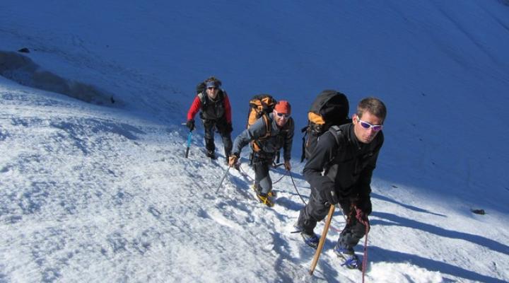le Mont Pourri passage du col des Roches - guides des Arcs