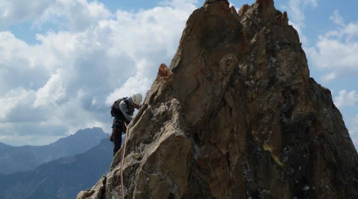 La traversée de l'arête.