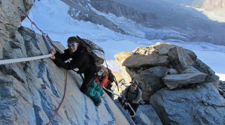 Pollux 4091m passage d"escalade avant le sommet