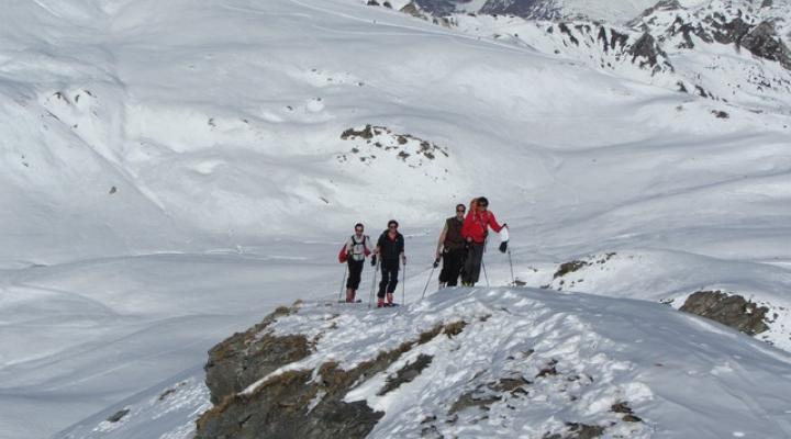 ski de randonnée au départ des Arcs - Vanoise