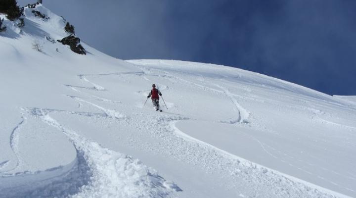 Ski hors piste à Villaroger avec les guides des Arcs