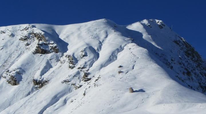 les Arcs, peu de neige mais des beau virages