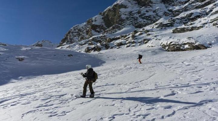 Descente du col de l'Ouille Noire.