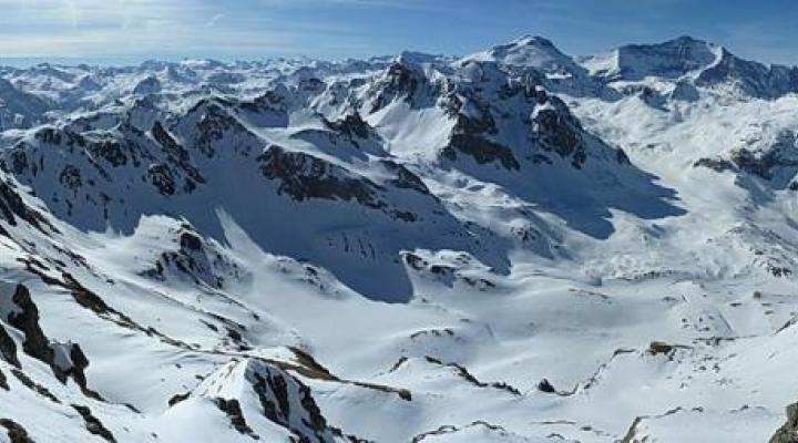 Vue vers le sud pendant la descente.