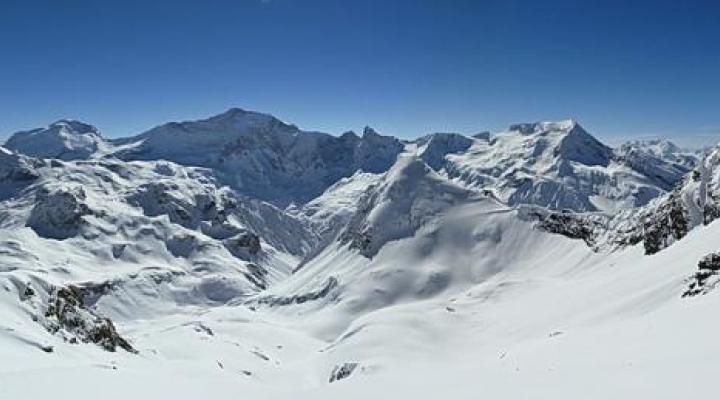 Descente avec vue sur la vanoise...
