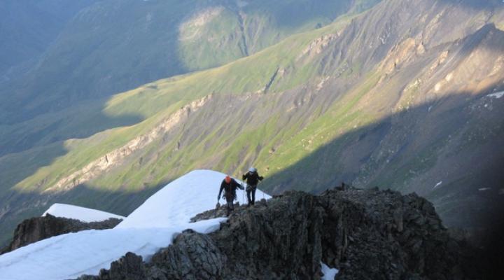 plus haut sur l'arête