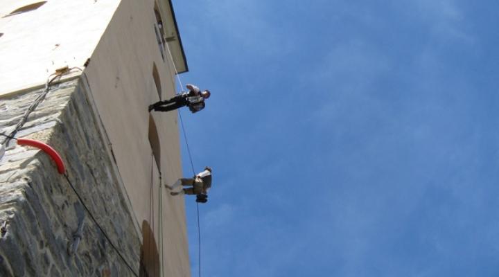 Descente de l'accordéonniste