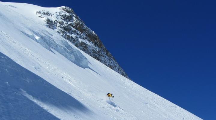 Hors piste à Tignes face nord de la Grande Motte