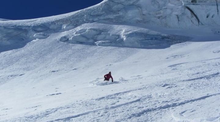 Hors piste à Tignes face nord de la Grande Motte
