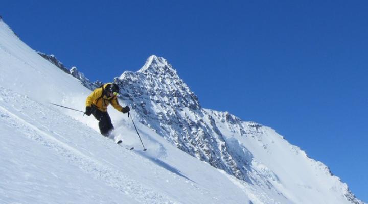 Hors piste à Tignes face nord de la Grande Motte