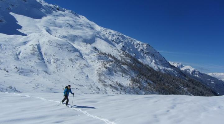 Ski de randonnée à Sainte Foy montée aux arêtes de Montséti