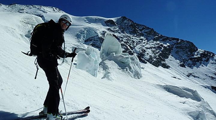 au milieu des séracs.