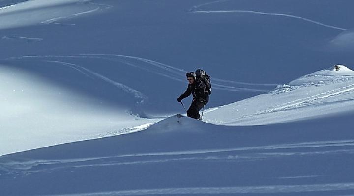 Descente vers les chalets de Rosset.