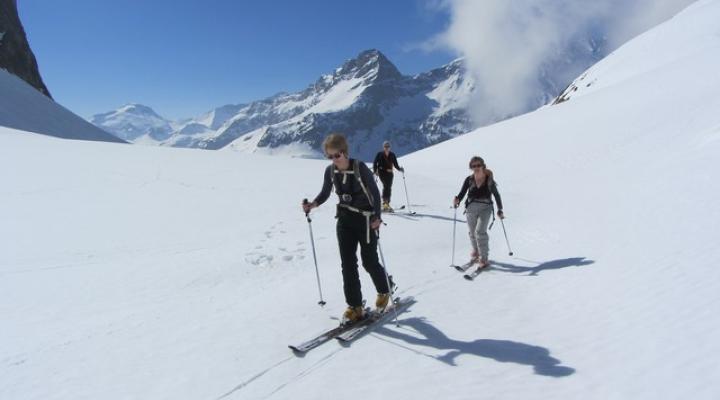Ski de randonnée aux Arcs - Montée Crête des Lanchettes