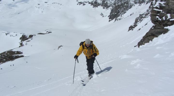 Ski de rando à Val d'Isère montée au col du Montet