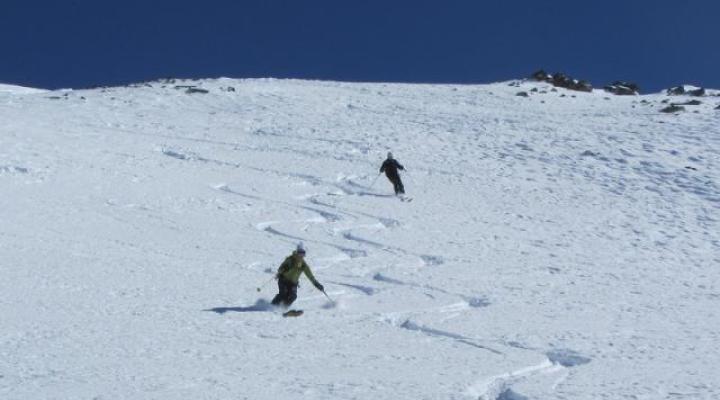 Ski de randonnée au départ de val d'Isère, descente par le glacier du Gros Caval