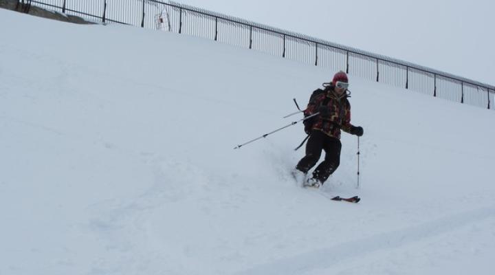 Ski de randonnée descente sous le Fort de la Platte