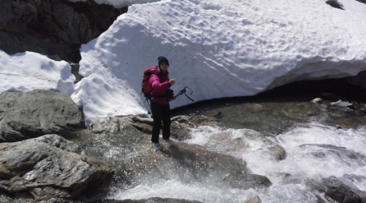 La traversée du torrent au retour