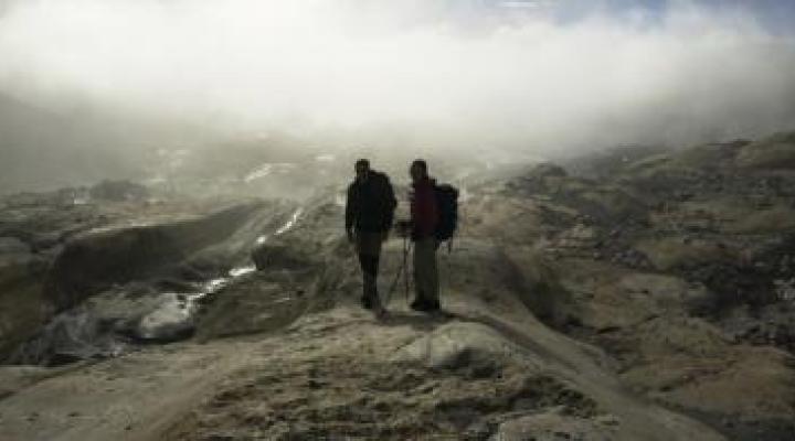 Recul du glacier du Pelve