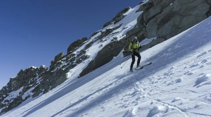 Descente par le glacier du Timorion.
