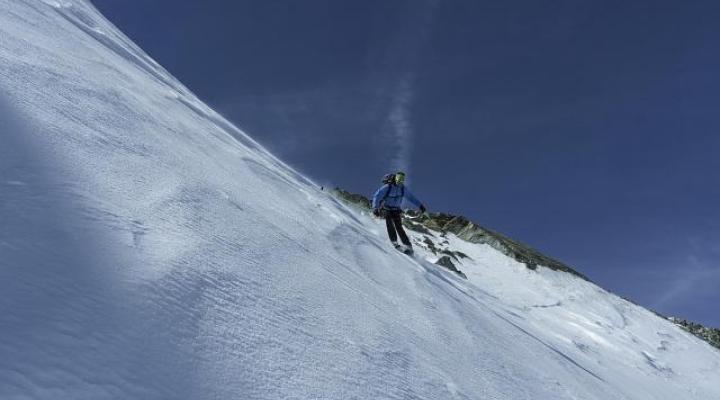 Le col Money, côté nord, bien raide aussi...