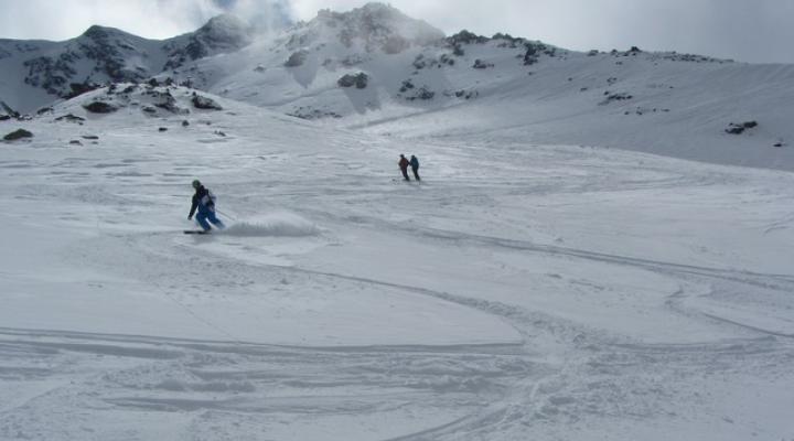 Ski hors piste la Plagne - face nord de Bellecote