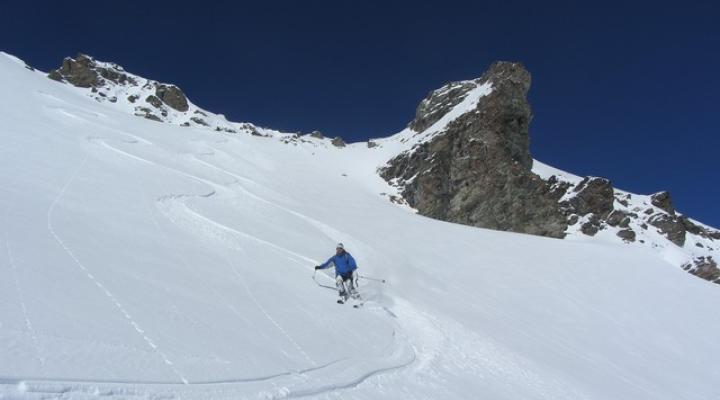 ski hors piste aux Arcs 