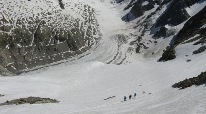 Sur le blacier du Mont Tondu